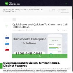 QuickBooks and Quicken To Know more