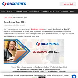 QuickBooks Error Code 3371: Fix Resolve Support