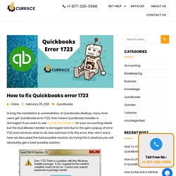 Quickbooks error 1723 - How to fix & Resolve - currace.com