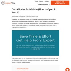 QuickBooks Safe Mode (How to Open & Run It)- Accountwizy.com