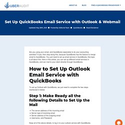 Set Up QuickBooks Email Service with Outlook & Webmail