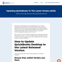 Update QuickBooks Software To The Latest Released Version