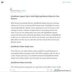 QuickBooks Support Tips to Select Right QuickBooks Edition for Your Business – Medium