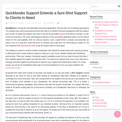Quickbooks Support Extends a Sure Shot Support to Clients in Need