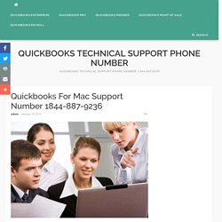 Quickbooks For Mac Support Number 1844-887-9236 (Helpdesk)