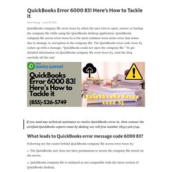 Use this short guide to resolve QuickBooks company file error 83