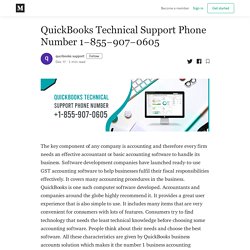 QuickBooks Technical Support Phone Number 1–855–907–0605
