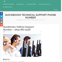 Quickbooks Tollfree Support Number - 1844-887-9236 (24/7 Helpdesk Support)