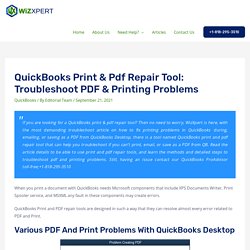 QuickBooks Print and Pdf Repair Tool to Troubleshoot Problems