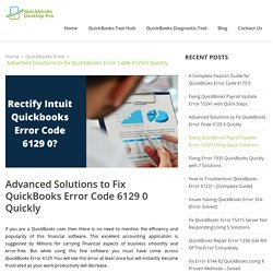 Quickbooks Error 6129 0 - Advanced Troubleshooting Solutions