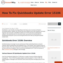 How To Fix Quickbooks Update Error 15106 - AccountWizy
