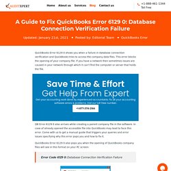 Fix QuickBooks Error 6129 0: [2020 Updated Solutions Guide]