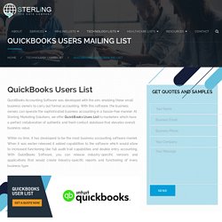 QuickBooks Users Mailing List
