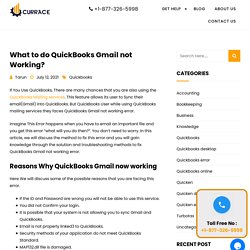 QuickBooks Gmail not Working(Gmail couldn't sign you in from QuickBooks)