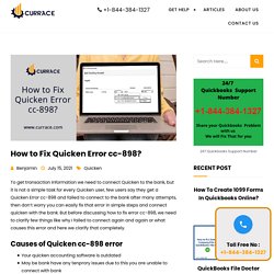 How To Fix Quicken Error CC-898?