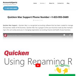 Facing Problem While Using Quicken On Mac? Call Our Quicken Mac Support Phone Number
