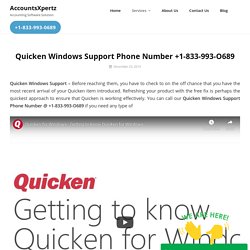 What Is The Quicken Support Phone Number For Windows?