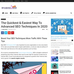 The Quickest & Easiest Way To Advanced SEO Techniques In 2020