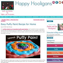 Quickest Puffy Paint Recipe