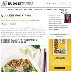 Quickie Faux Phở with Chicken