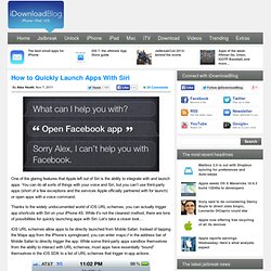 How to Quickly Launch Apps With Siri