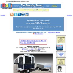 Quicksilver 6.0 tent camper review - Roaming Times