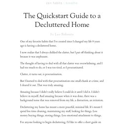 The Quickstart Guide to a Decluttered Home