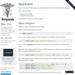Quickstart — Requests 2.12.1 documentation