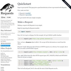 Quickstart — Requests 2.12.1 documentation