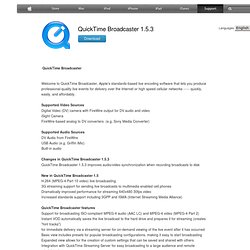 QuickTime Broadcaster 1.5.3