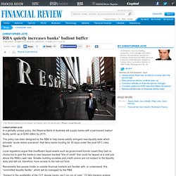 RBA quietly increases banks’ bailout buffer
