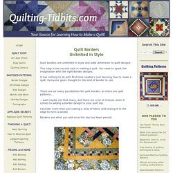 Quilt Borders add the Right Finishing Touch