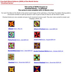 Free Quilt Block Patterns - Block of the Month Pinwheel series