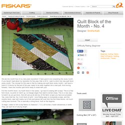 Quilt Block of the Month No 4 / Sewing and Quilting