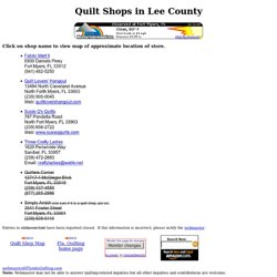 Quilt Shops in Lee County