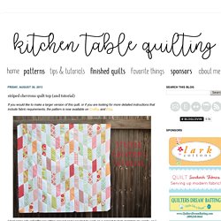 Kitchen Table Quilting: striped chevrons quilt top (and tutorial)