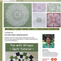 Fun with stripes- Quilting Tutorial