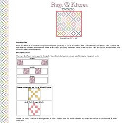 Hugs & Kisses (w/30's Repro Fabrics) Baby Quilt Pattern