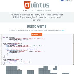 Quintus JavaScript HTML5 Game Engine