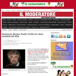 Quirinarie, Bonino, Prodi e Grillo tra i dieci candidati del M5S