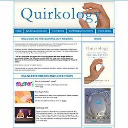 Welcome to Quirkology