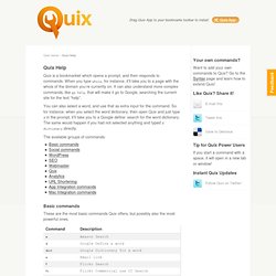 Quix Help - Quix