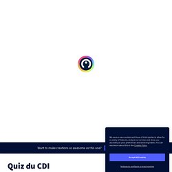 Quiz du CDI by Marie Dubsky on Genially