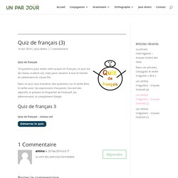 Quiz de français - jeu éducatif pour ce2/Fle