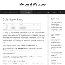 Quiz Master Next - My Local Webstop