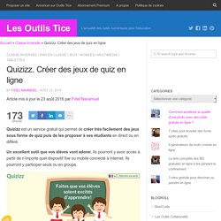 Quizizz. Créer des jeux de quiz en ligne – Les Outils Tice