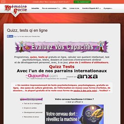 Quizz, tests qi en ligne