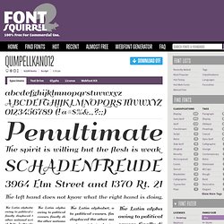 Free Font QumpellkaNo12 by GLUK fonts
