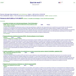 CISMeF-Page Quoi de Neuf