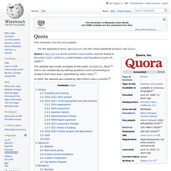 Quora - Wikipedia
